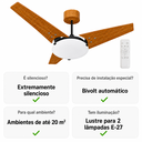Ver imagem 5 de Ventilador de Teto Venti-Delta Munique Inverter 55W Bivolt 95cm 3 Pás MDF com Controle Remoto e Lust