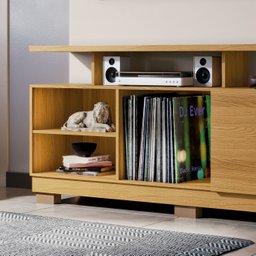 Home Theater Estante P/ Tv até 55" Artheo Hb Móveis - Cinamono/off White - 5