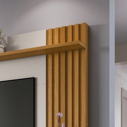 Home Theater Estante P/ Tv até 55" Artheo Hb Móveis - Cinamono/off White - 6