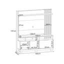 Ver imagem 3 de Home Theater Estante p/ TV até 55" Artheo HB Móveis - Cinamono/Off White