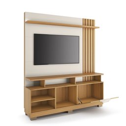 Home Theater Estante P/ Tv até 55" Artheo Hb Móveis - Cinamono/off White - 10