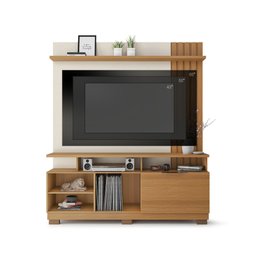 Home Theater Estante P/ Tv até 55" Artheo Hb Móveis - Cinamono/off White - 8