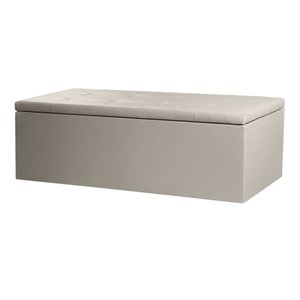 Calçadeira Recamier Baú King 1,95m Berlim Corano Bege - Pallazio