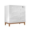 Ver imagem 2 de Cômoda para Quarto 8 Gavetas Detroit Branco