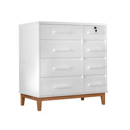 Cômoda para Quarto 8 Gavetas Detroit Branco - 2