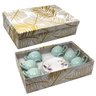 Jogo 6 Xícaras de Café 100ml C/ Pires Verde Floral Cerâmica Premium Luxo Café Cozinha Louças 12pçs - 2