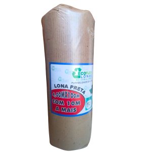Lona Plástica Preta Pintura Lage Piso Bobina 4 X 110mts