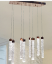 Ver imagem 1 de Pendente Empire Rose Gold Cristal 8 Tubos Led 40W 30cm Bivolt PARIS LUZ