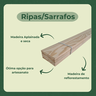 6 Ripas/sarrafos de 1x5x100 Cm Madeira de Pinus - 4
