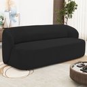 Ver imagem 2 de Sofá 2 Lugares Orgânico para Sala de Estar Living 170cm Heidy F04 Veludo Preto - Lyam Decor