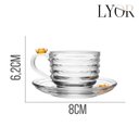 Ver imagem 5 de Xícarasde Chá com Pires Little Bee Abelha Colmeia Mel Cristal Ecológico 200ml Lyor