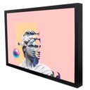 Ver imagem 2 de Quadro Decorativo Caixa Arte Sofisticada Tacolado Moldura Caixa 3cm Branca sem Vidro 30 X 40cm