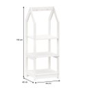Ver imagem 3 de Estante Prateleira Quarto Infantil Cabideiro Madeira Branco Sally Idimex