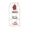Ver imagem 5 de Estante Prateleira Quarto Infantil Cabideiro Madeira Branco Sally Idimex