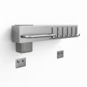 Ver imagem 1 de Suporte Organizador Cozinha Parede Aço Inox 6 Ganchos Porta Facas Utensílios Cinza
