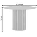Ver imagem 4 de Mesa Redonda Mdf sem Vidro 1,08m 4 Cadeiras Flora Leifer