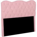 Ver imagem 4 de Cabeceira Casal Queen Estofada para Cama Box Verona Veludo Rosa Bebe