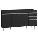 Ver imagem 4 de Armário de Cozinha Modulado de Canto 7 Peças Cp23 Balcão com Tampo Preto - Lumil