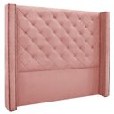 Ver imagem 1 de Cabeceira Estofada Egito Spz 90cm Solteiro Veludo Rosa