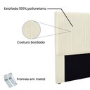 Ver imagem 2 de Cabeceira Cama Box Casal Queen 160cm Anya Linho Rústico - Loja Sheep
