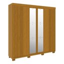 Ver imagem 1 de Guarda Roupa Casal 100% Mdf 6 Portas Ripado 6 Gavetas Eliza Acp Móveis Cinamomo