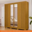 Ver imagem 5 de Guarda Roupa Casal 100% Mdf 6 Portas Ripado 6 Gavetas Eliza Acp Móveis Cinamomo