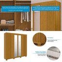 Ver imagem 4 de Guarda Roupa Casal 100% Mdf 6 Portas Ripado 6 Gavetas Eliza Acp Móveis Cinamomo