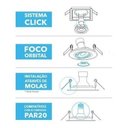 Ver imagem 2 de Kit 10 Embutidos Par20 Recuado Branco + Lâmpadas Par20 Stella