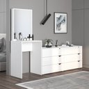 Ver imagem 1 de Cômoda para Quarto 6 Gavetas com Espelho Porto Branco