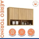 Ver imagem 3 de Cozinha Completa Modulada Torino com 2 Balcões e 2 Armarios Aéreos Bege/Cinamomo/Off White