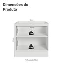 Ver imagem 2 de Balcão de Cozinha 80 cm 2 Portas (sem Tampo) Branco/Azul Vik Madesa
