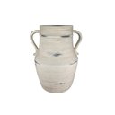 Ver imagem 1 de Vaso Decorativo Rústico em Cerâmica Branca 25cm Xd0489 Btc