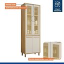 Ver imagem 4 de Cozinha Completa Modulada Torino com Paneleiro Vidro Reflecta e 2 Armáreos Aéreos Bege/Cinamomo/Off White
