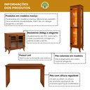 Ver imagem 2 de Kit Escrivaninha Veneza e Buffet 2 Portas Imperial e Armário 1 Porta Madeira Torre Luxo Castanho