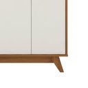 Ver imagem 5 de Buffet Aparador 125cm 4 Portas Orgânico Marlo Nature/Off Z56 - Mpozenato