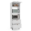 Ver imagem 3 de Torre Quente 1 Porta 2 Gavetas 2 Nichos para Forno Pérola Yescasa