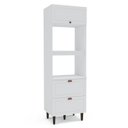 Ver imagem 4 de Torre Quente 1 Porta 2 Gavetas 2 Nichos para Forno Pérola Yescasa