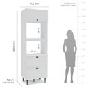 Ver imagem 5 de Torre Quente 1 Porta 2 Gavetas 2 Nichos para Forno Pérola Yescasa