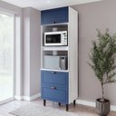 Ver imagem 2 de Torre Quente 1 Porta 2 Gavetas 2 Nichos para Forno Pérola Yescasa