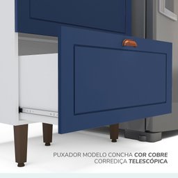 Torre Quente 1 Porta 2 Gavetas 2 Nichos para Forno Pérola Yescasa - 6