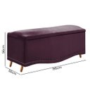 Ver imagem 4 de Conjunto Cabeceira e Calçadeira Holanda 195 Cm Luxor Roxo Speciale Home