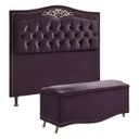 Ver imagem 1 de Conjunto Cabeceira e Calçadeira Holanda 195 Cm Luxor Roxo Speciale Home