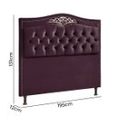 Ver imagem 3 de Conjunto Cabeceira e Calçadeira Holanda 195 Cm Luxor Roxo Speciale Home