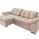 Ver imagem 2 de Sofá Retrátil e Reclinável 2 Lugares 220 Cm Pérola Veludo