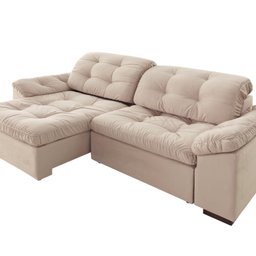 Sofá Retrátil e Reclinável 2 Lugares 220 Cm Pérola Veludo - 2