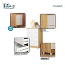 Ver imagem 2 de Cômoda Gaveteiro Soft Branco Amadeirado Acetinado - Tigus