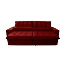 Ver imagem 4 de Sofá Retrátil Reclinável Zurique 2,10m Suede Velut Vermelho Molas no Assento - King House