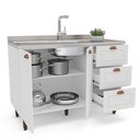 Ver imagem 5 de Balcão 2 Portas 3 Gavetas 120 Cm Pérola Yescasa