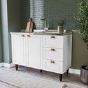 Ver imagem 2 de Balcão 2 Portas 3 Gavetas 120 Cm Pérola Yescasa