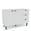 Ver imagem 3 de Balcão 2 Portas 3 Gavetas 120 cm Pérola Yescasa Branco